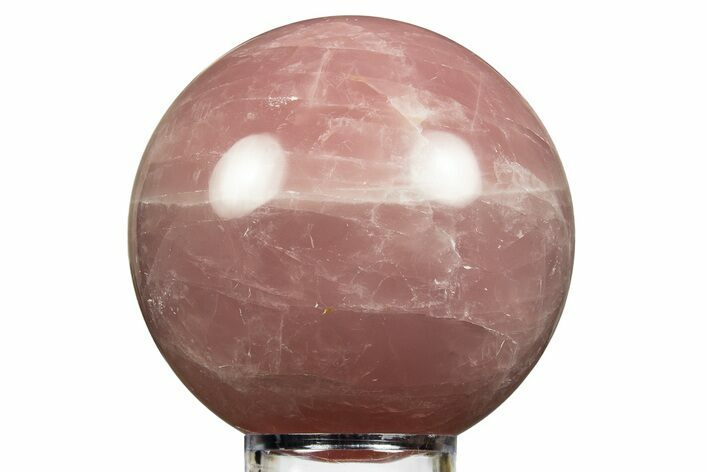 Polished Rose Quartz Sphere - Madagascar #344336